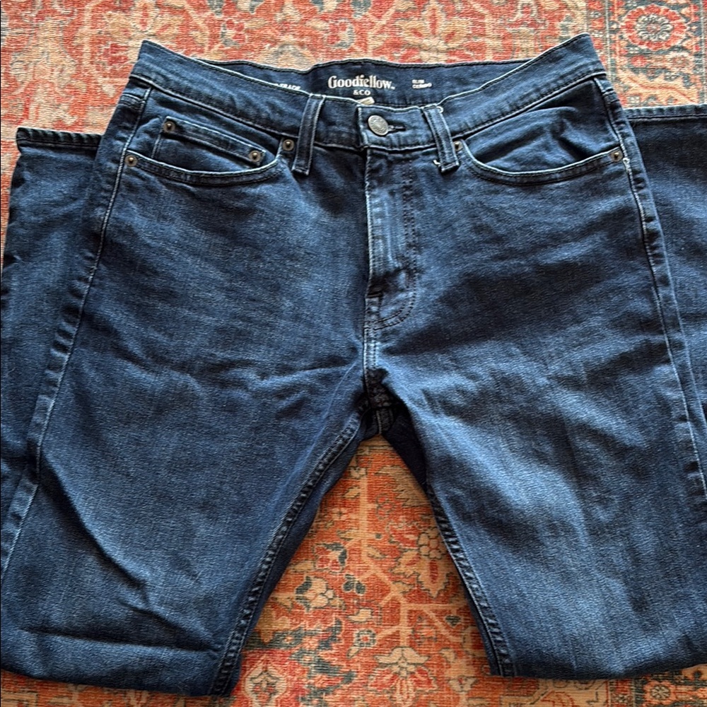 Goodfellow & Co Men's Dark Denim Slim Straight Jeans. Size 30x30